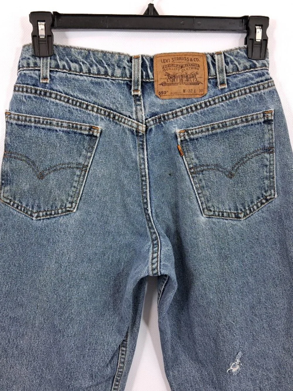 Vintage Levis 550 Straight Leg Jeans Orange Tab Stone Wash 80s 90s Y2K Men 32